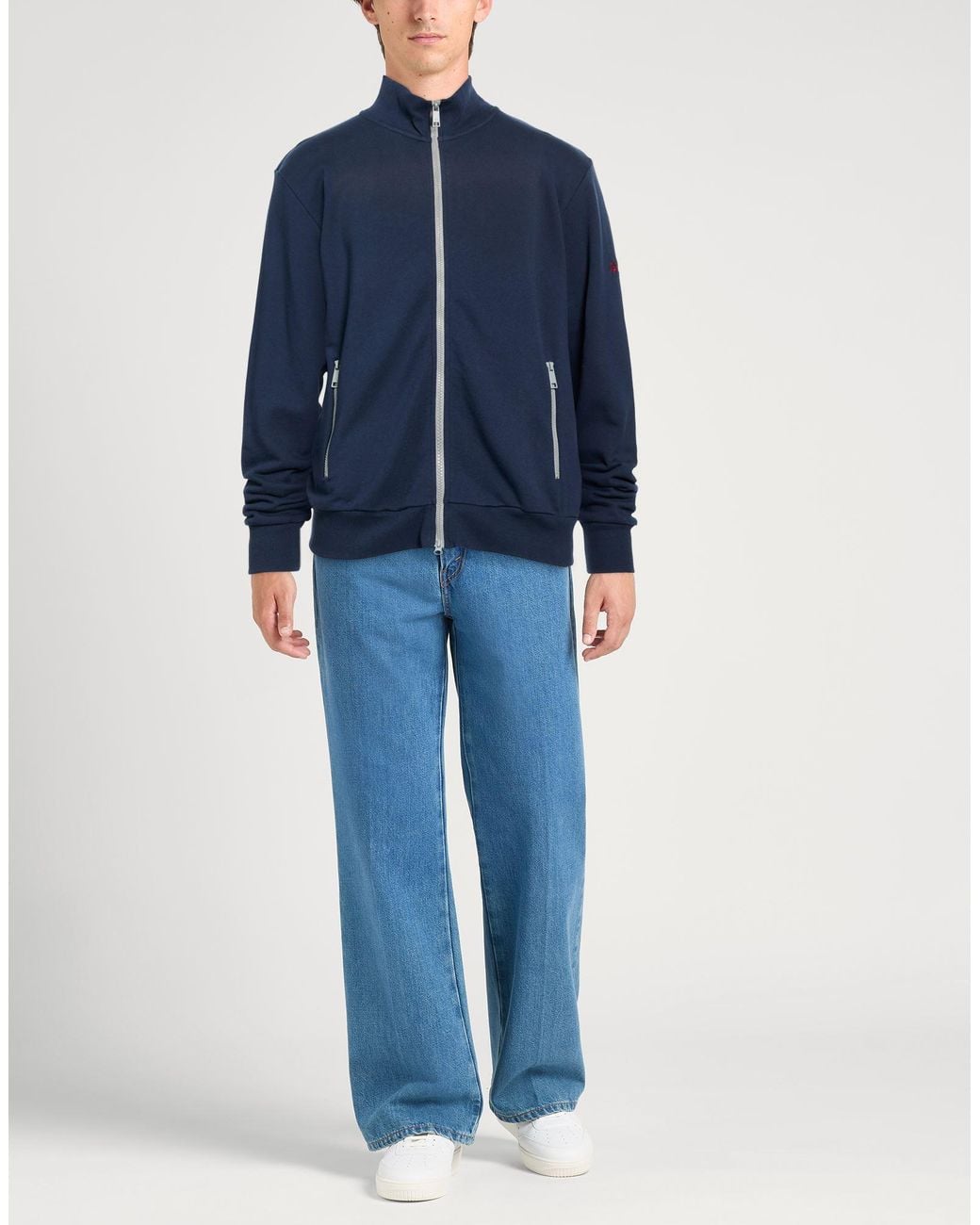 La Martina Blue Sweatshirt Cotton for men