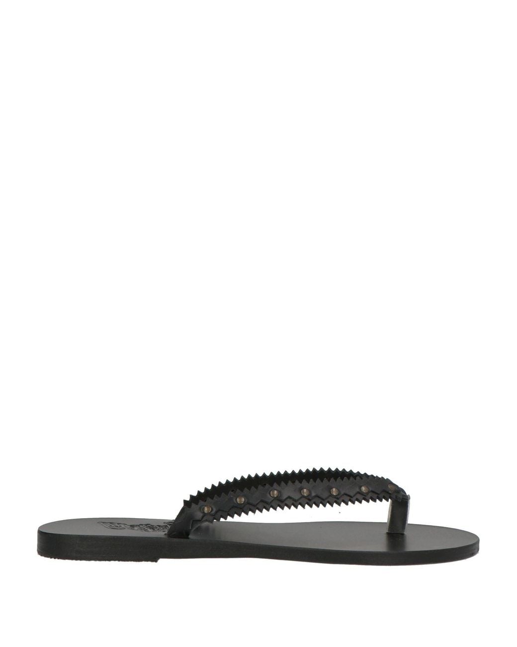 Ancient Greek Sandals White Thong Sandals
