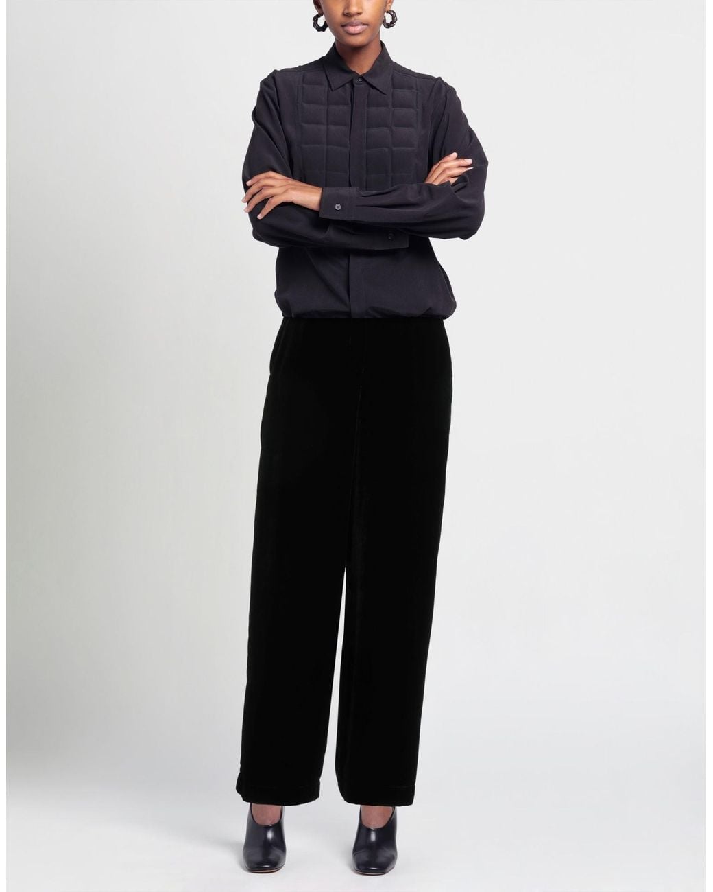 Clips Black Pants Viscose, Silk