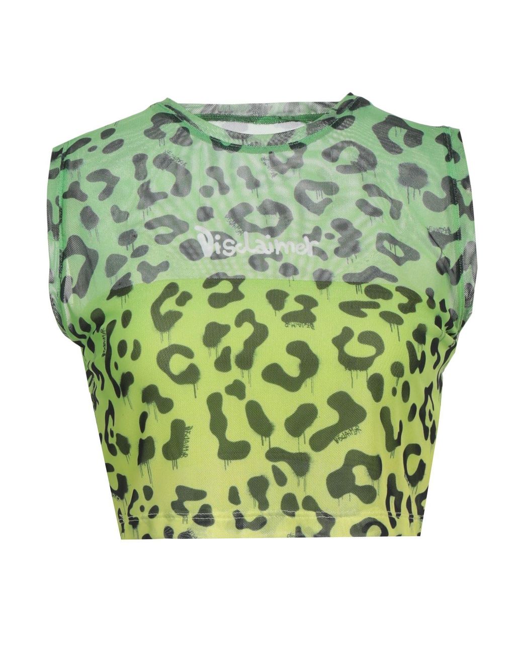 DISCLAIMER Green Lime Top Polyester, Elastane