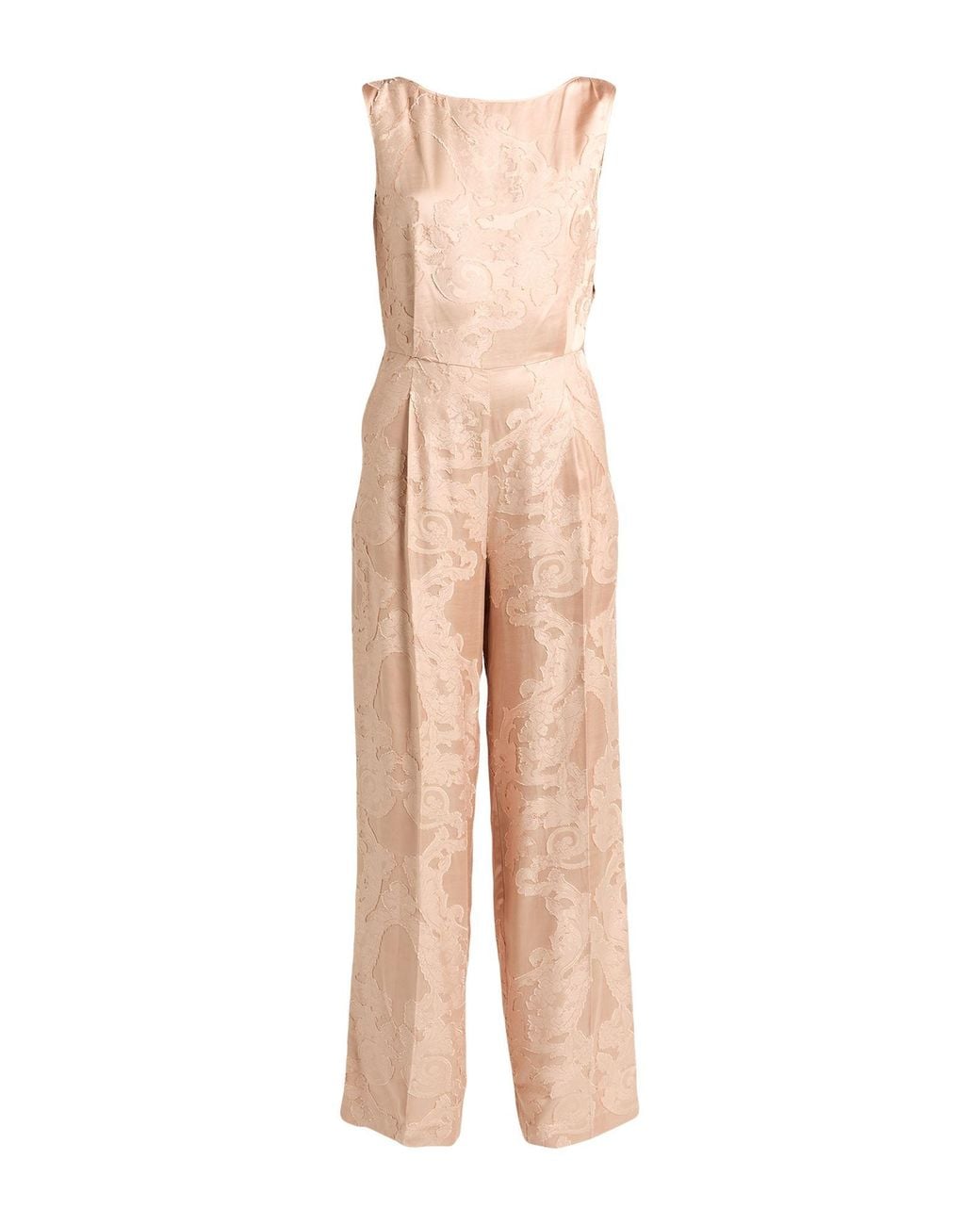 Semicouture Pink Jumpsuit Viscose, Acetate, Polyester