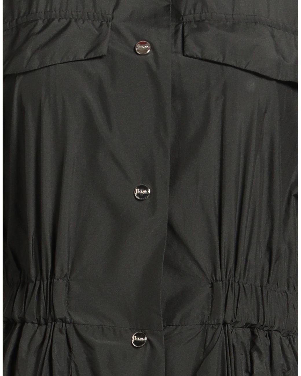 Herno Black Overcoat & Trench Coat Polyester