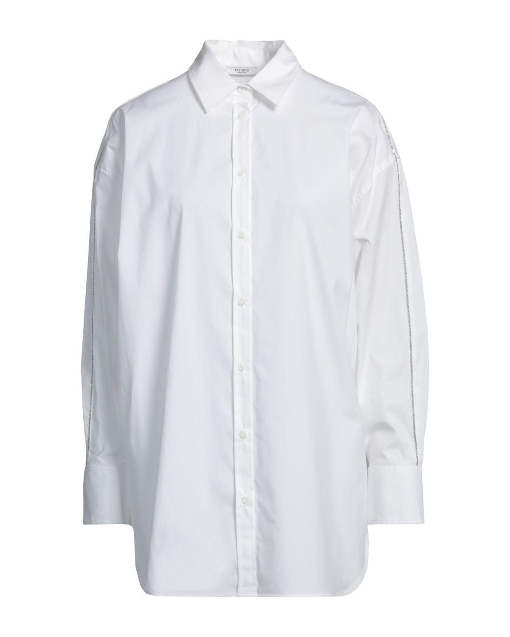 Peserico White Shirt Cotton, Elastane