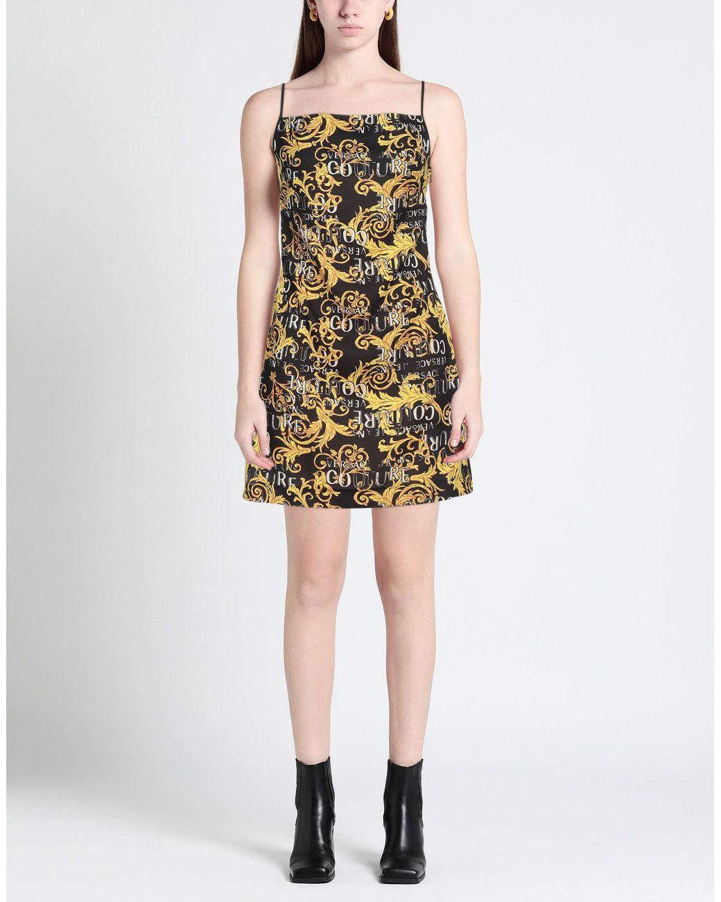 Versace Jeans Couture Black Mini Dress Polyester