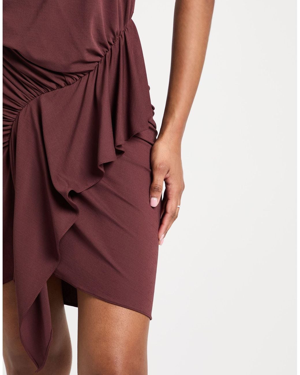 Alexandre Vauthier Purple Mini Dress Viscose, Elastane
