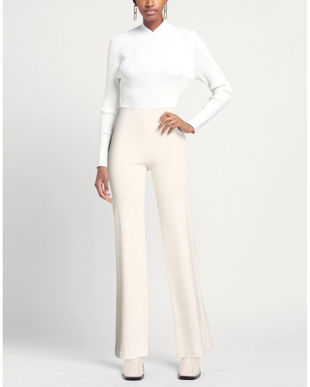 Soallure White Trouser