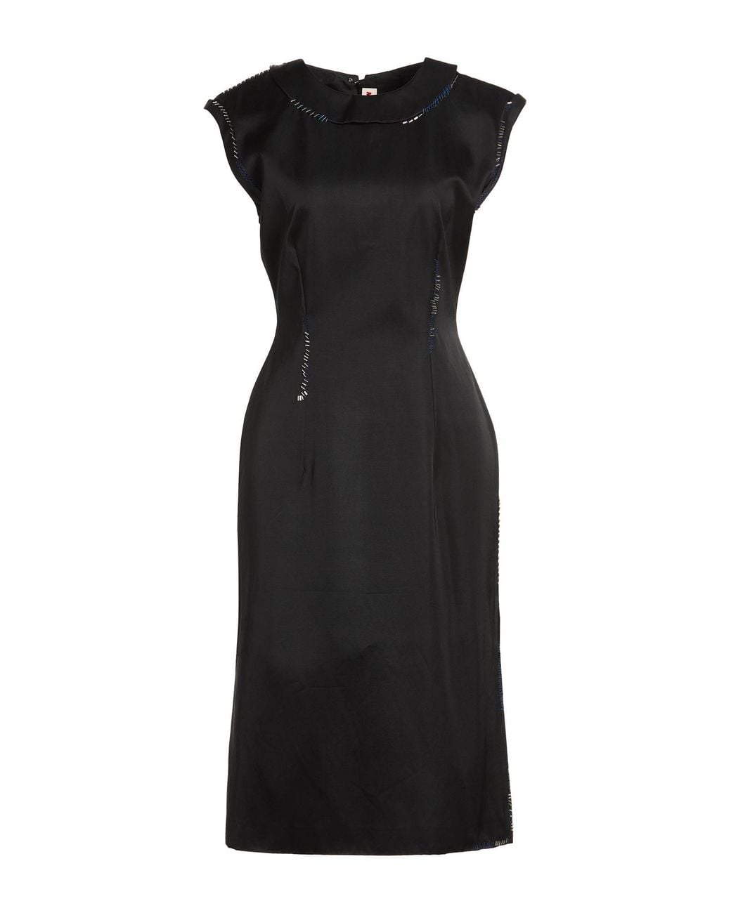 Marni Black Midi Dress Viscose, Cotton