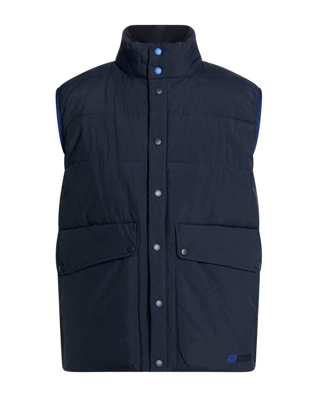 Paul Smith Blue Midnight Vest Recycled Nylon for men