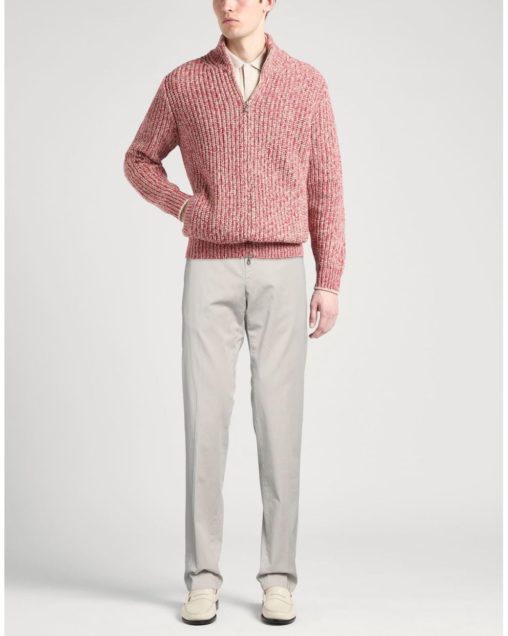 PT Torino Gray Pants Cotton, Silk, Elastane for men