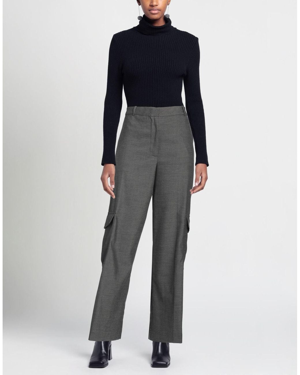 Les Coyotes De Paris Gray Pants Polyester, Wool, Viscose, Elastane