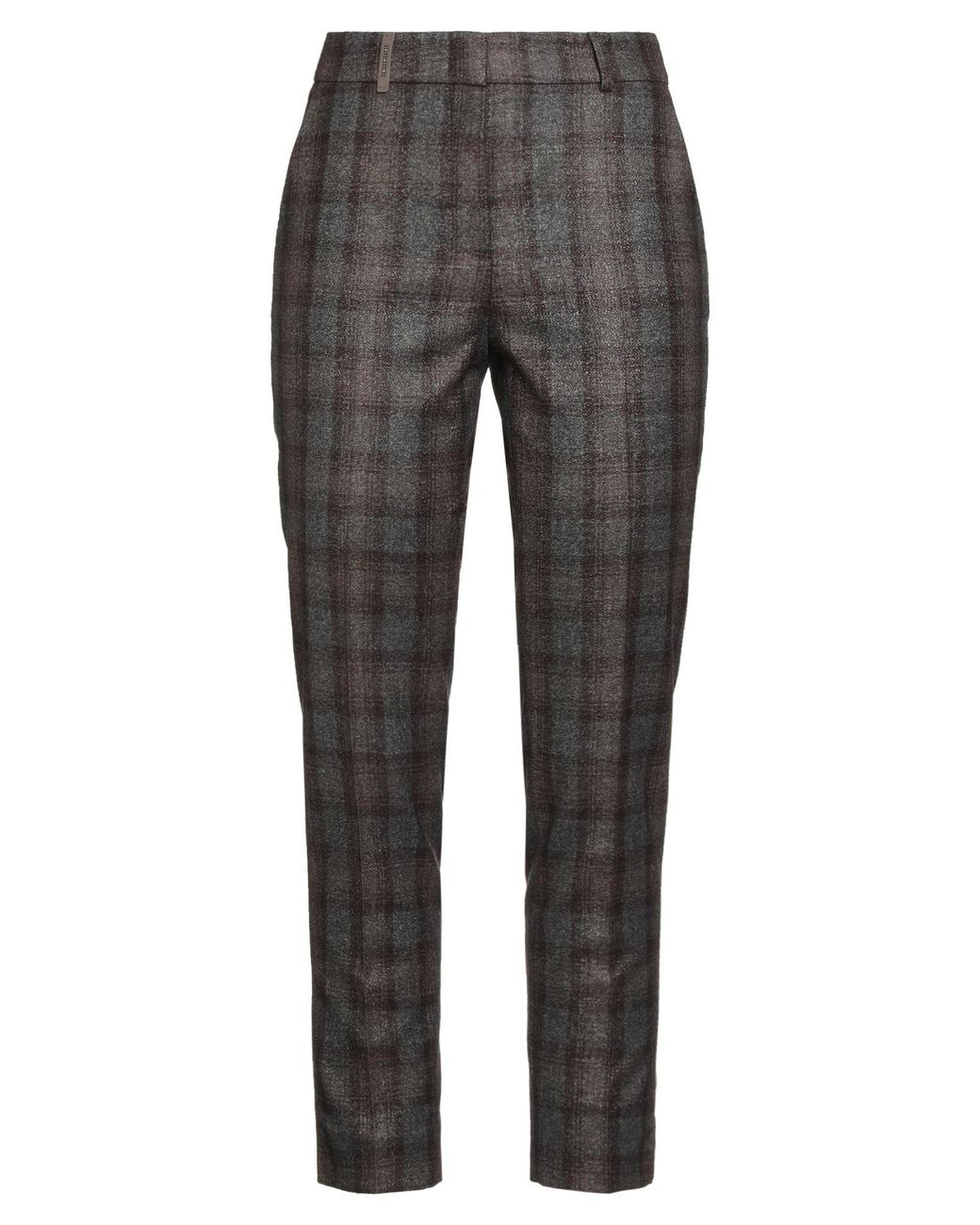 Peserico Gray Icon 4718 Pants Virgin Wool, Polyamide, Polyester, Elastane