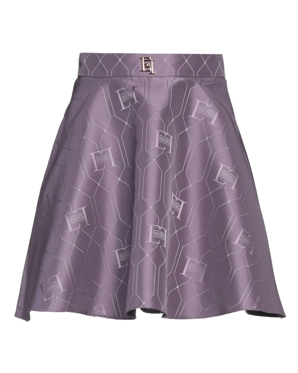 Elisabetta Franchi Purple Mauve Mini Skirt Polyester