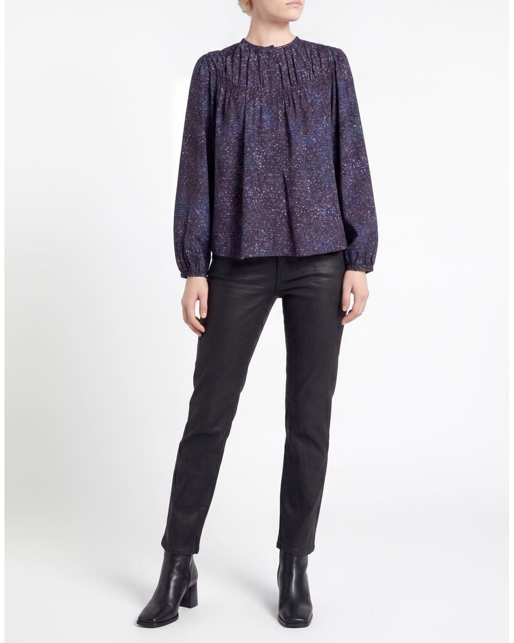 Isabel Marant Blue Shirt Silk, Elastane