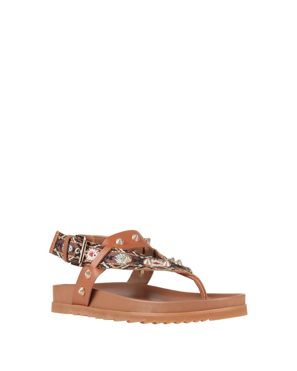 Ash Brown Camel Thong Sandal Textile Fibers