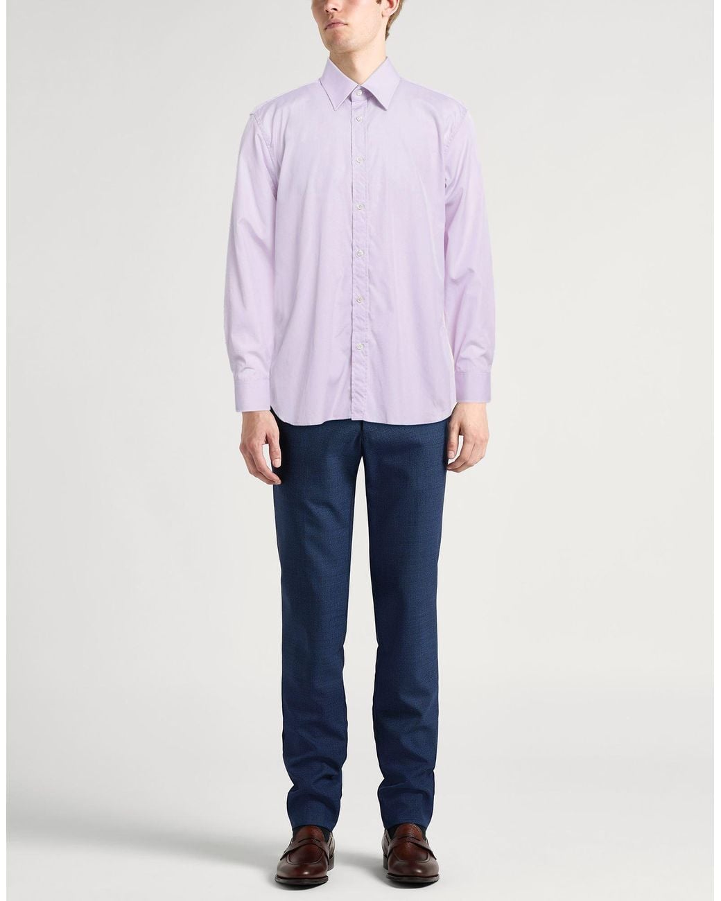 Dunhill Purple Lilac Shirt Cotton for men