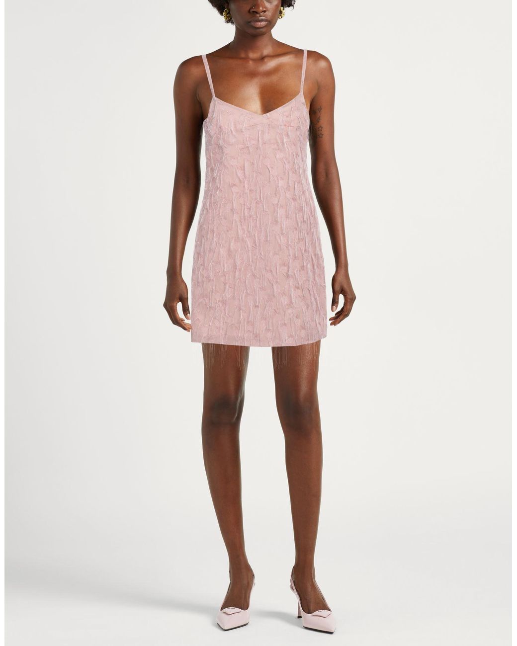 Siste's Pink Mini Dress Polyester