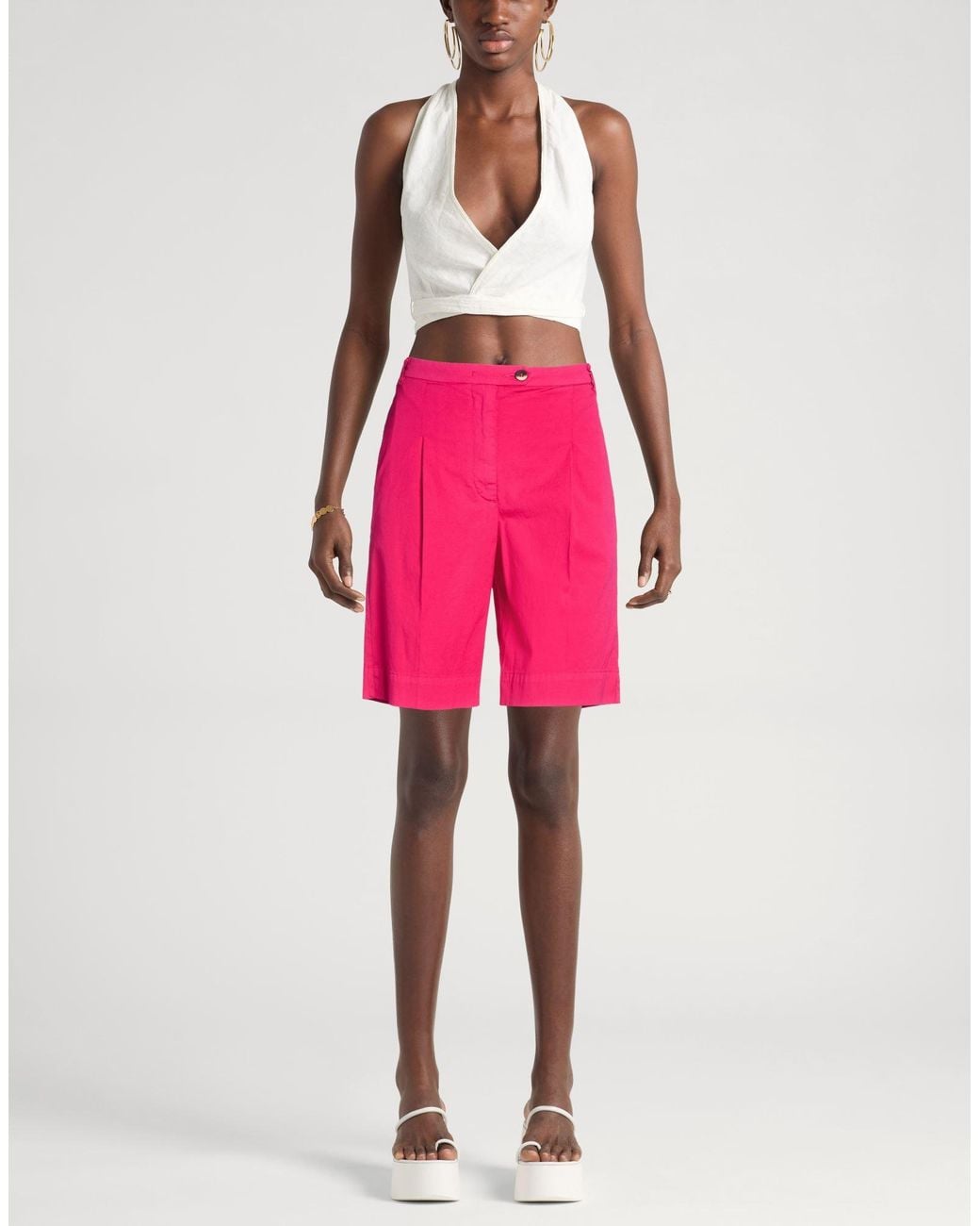 Maliparmi Red Shorts & Bermuda Shorts