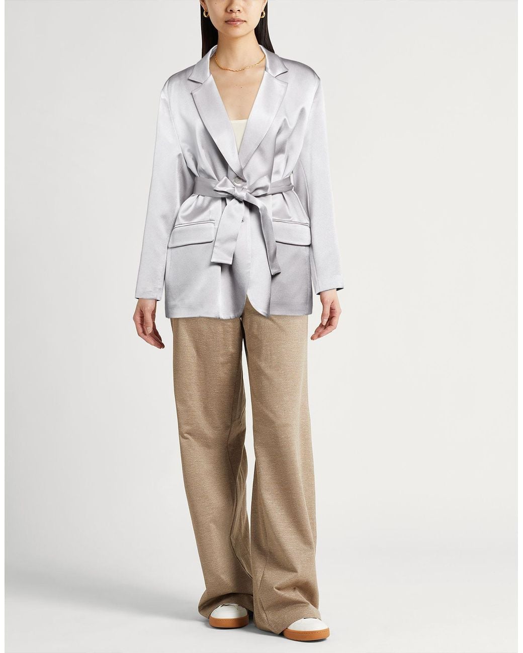 Semicouture White Jacket Acetate, Silk, Polyester
