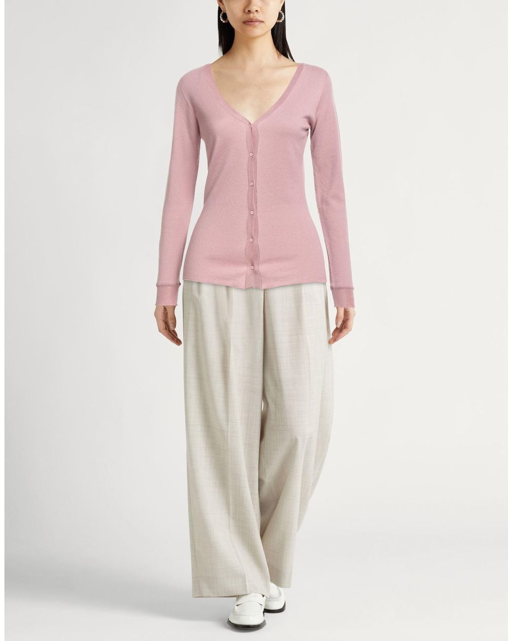 Majestic Filatures Pink Cardigan Cashmere
