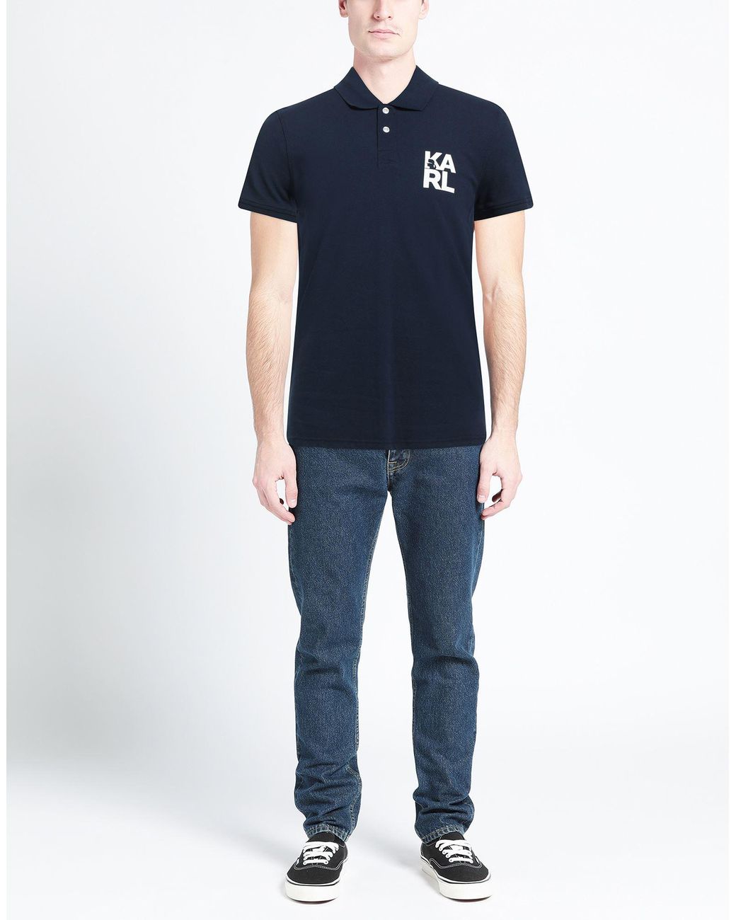 Karl Lagerfeld Blue Polo Shirt for men
