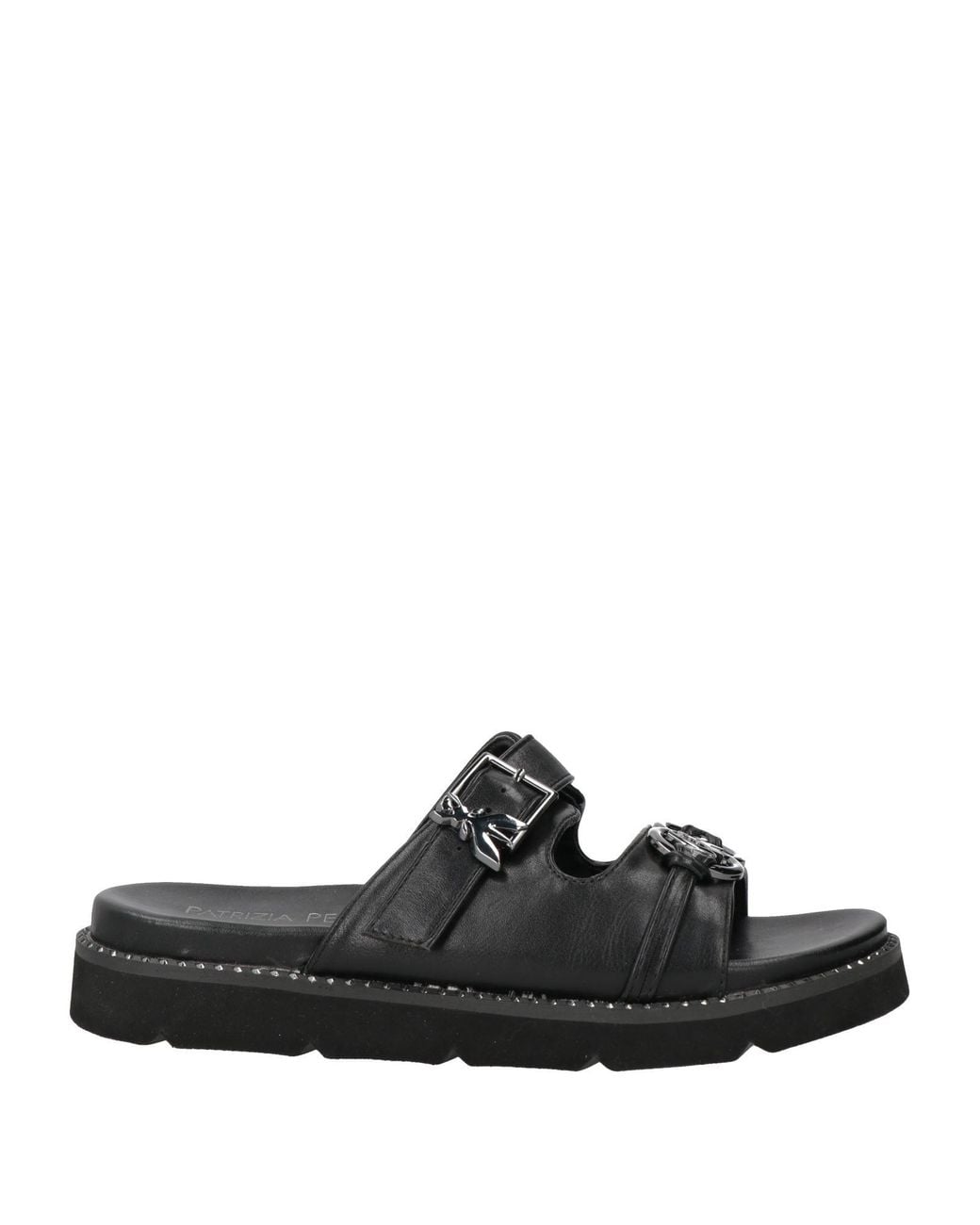Patrizia Pepe Black Sandals Textile Fibers