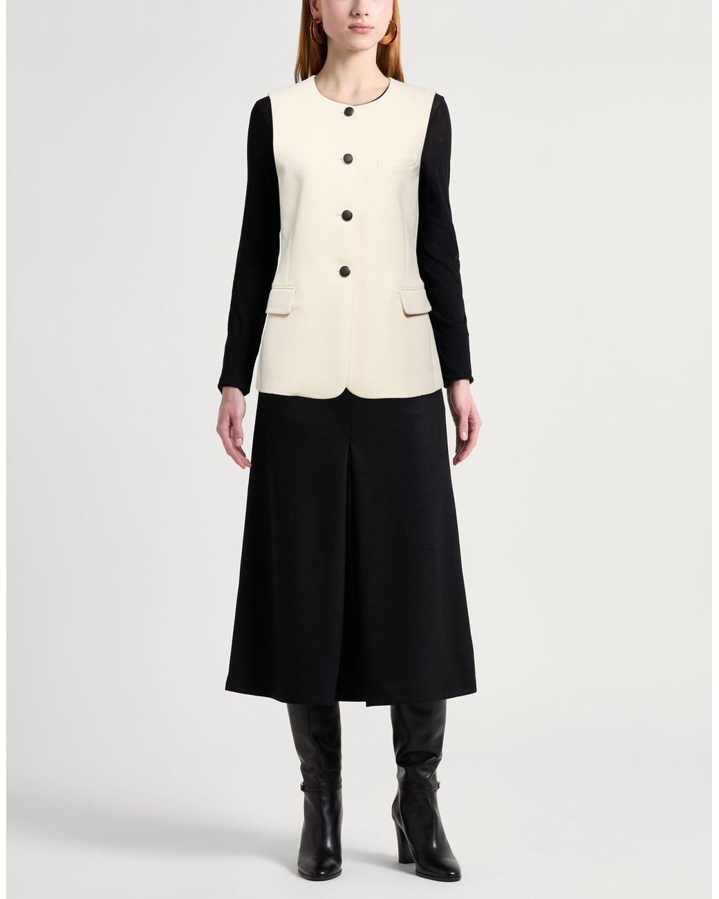 Rag & Bone Natural Ivory Blazer Polyester, Viscose, Elastane