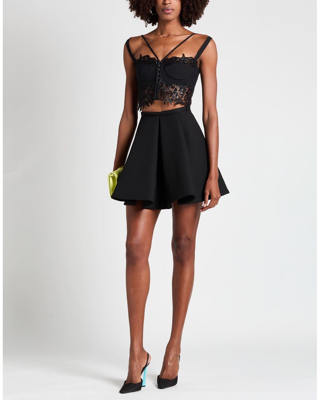 Versace Black Mini Skirt Polyester