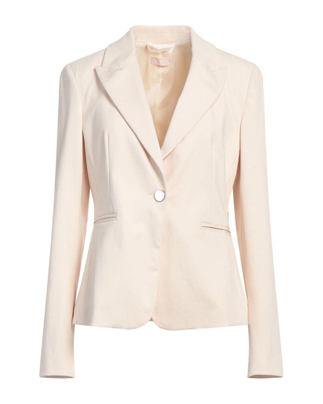 Liu Jo Natural Blazer Cotton, Polyamide, Elastane