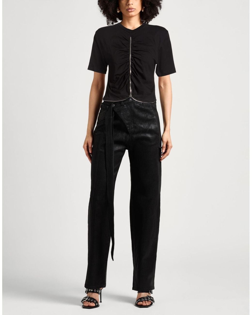 MSGM Black T-Shirt Cotton