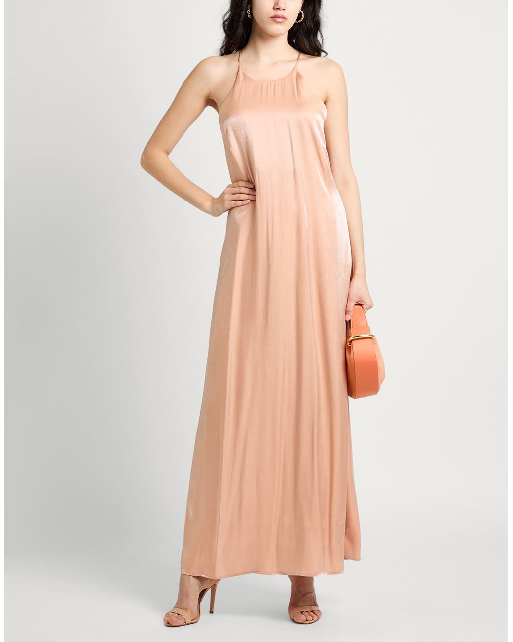 Ottod'Ame White Blush Maxi Dress Viscose, Polyester