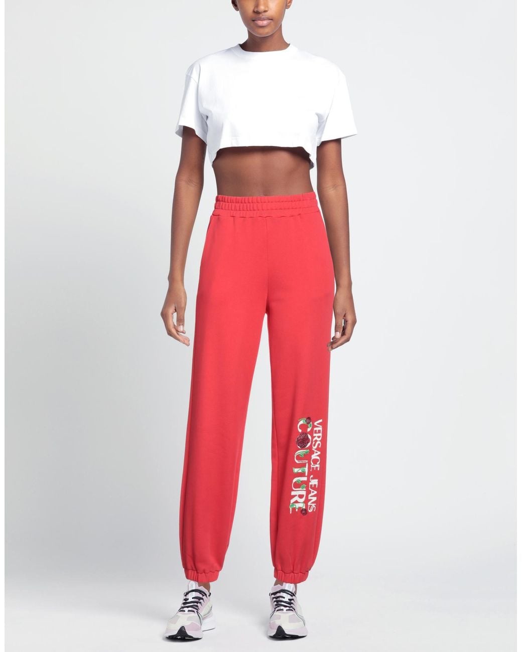 Versace Jeans Couture Red Pants Cotton