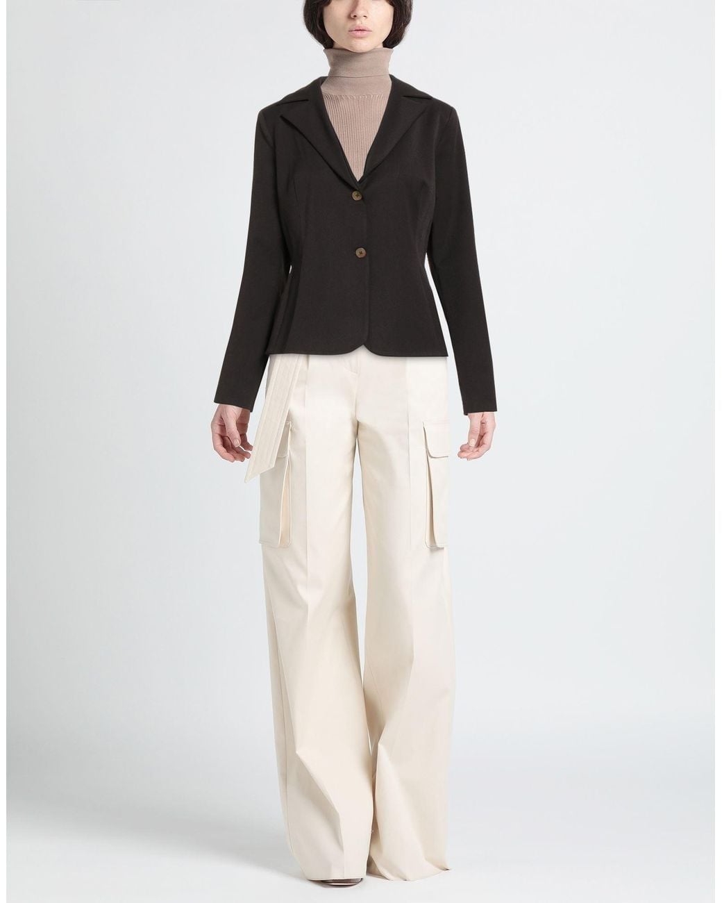 Siedres Black Blazer Polyester, Viscose, Elastane