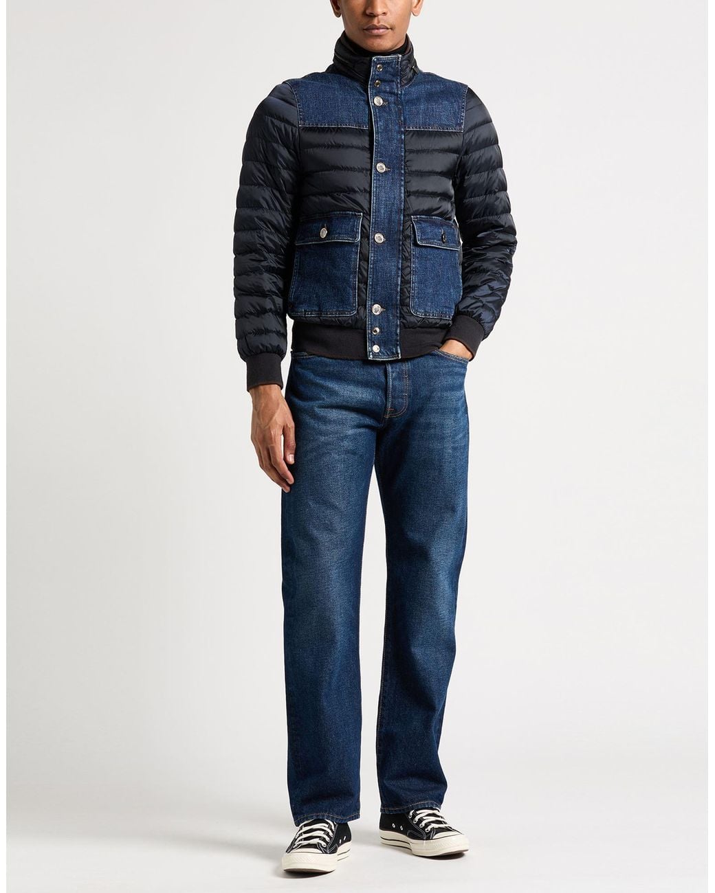 Moorer Blue Puffer Polyamide, Cotton, Elastane for men