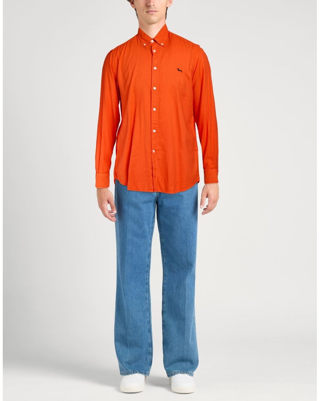 Harmont & Blaine Orange Shirt Cotton for men