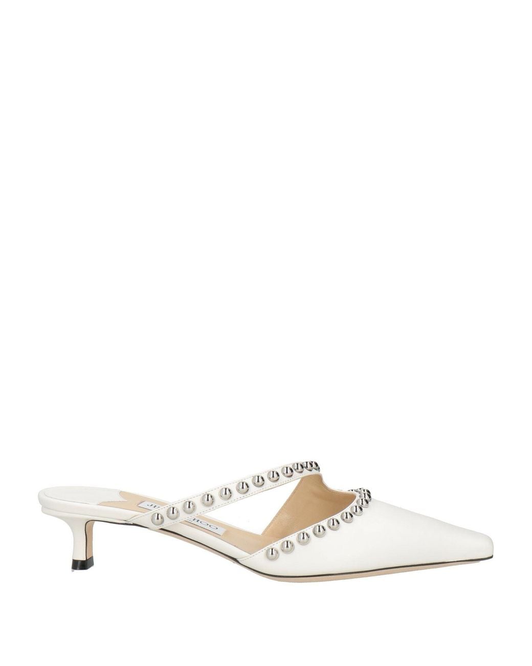 Jimmy Choo White Mules & Clogs