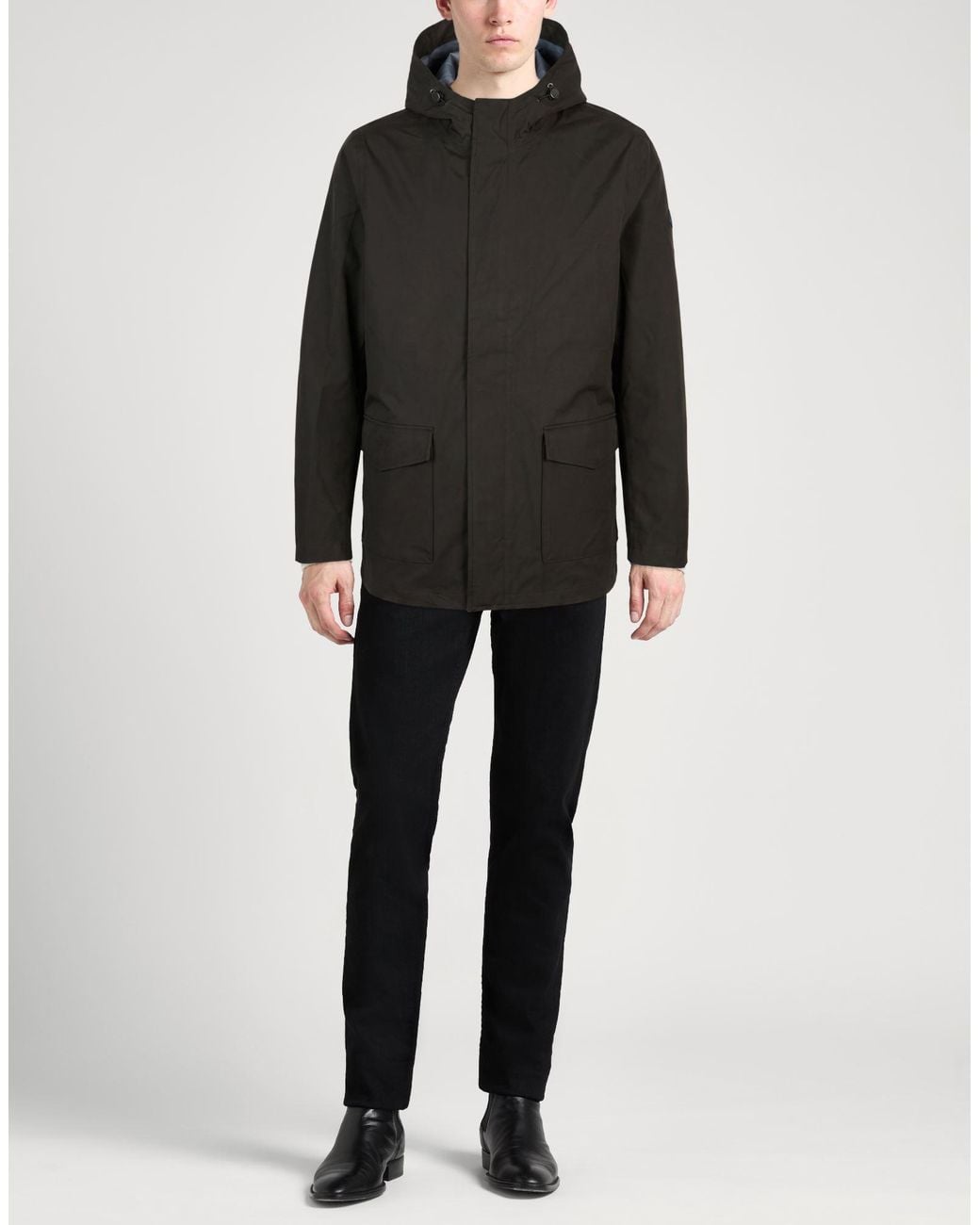 Hackett Black Dark Jacket Polyester for men