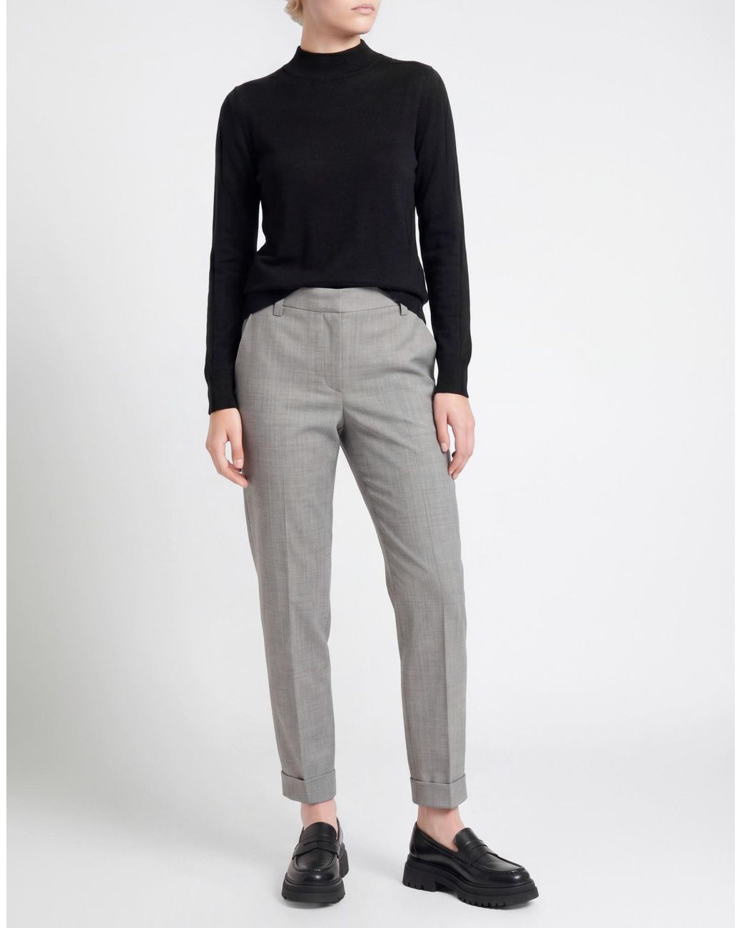 Antonelli Gray Pants Polyester, Virgin Wool, Elastane