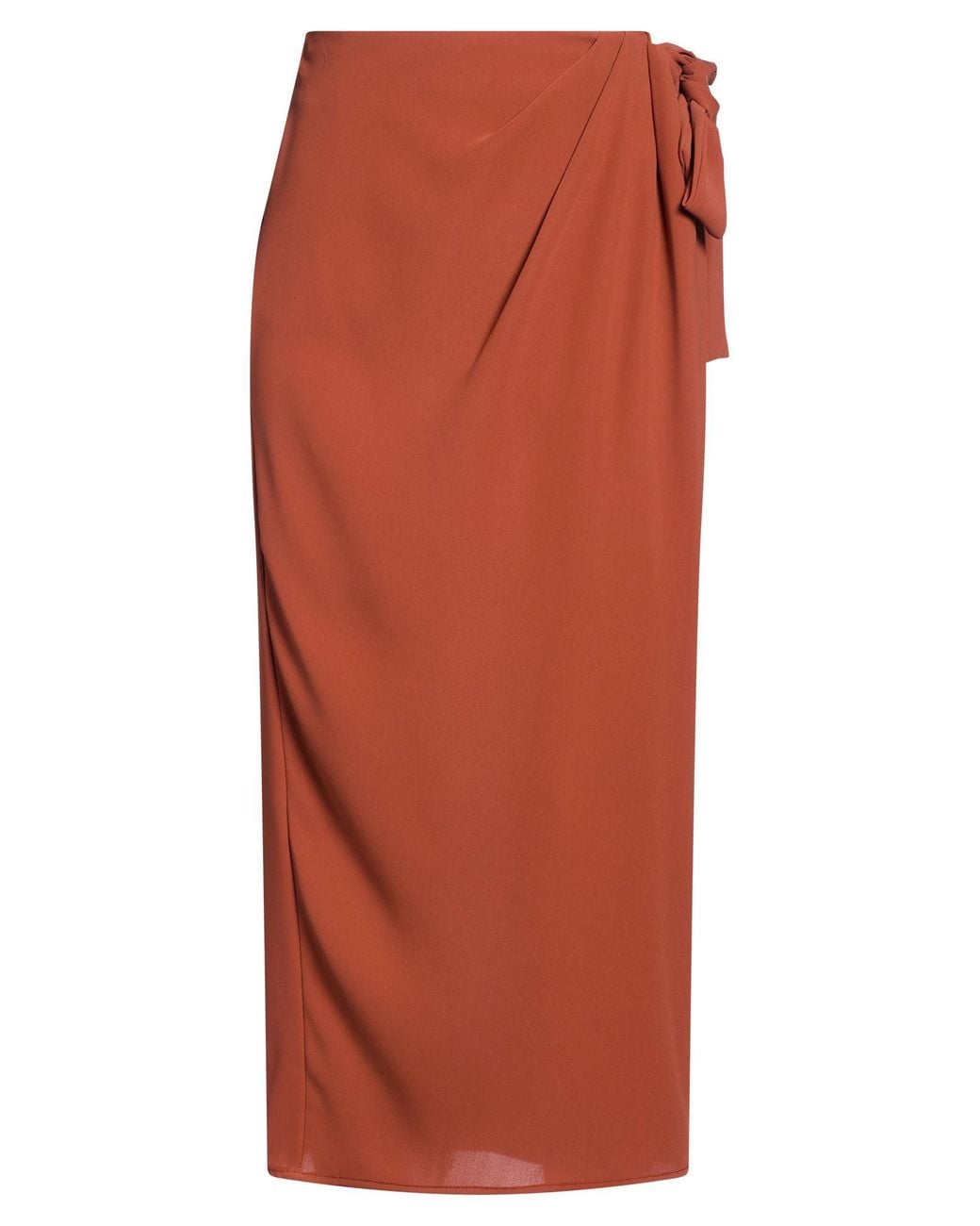 Compagnia Italiana Orange Midi Skirt Synthetic Fibers
