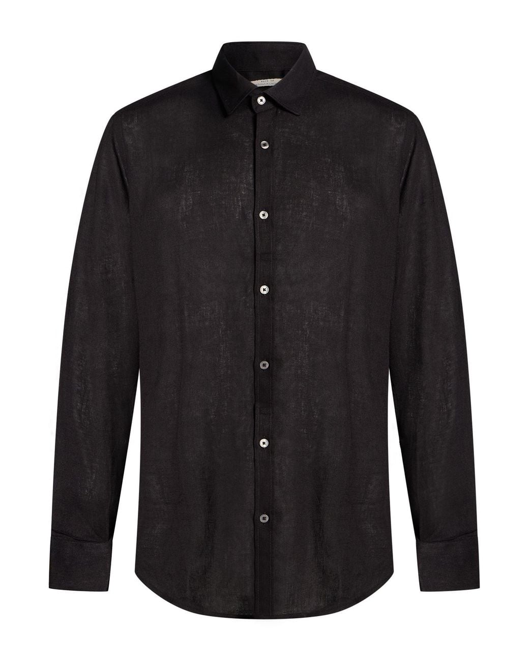 Messagerie Black Shirt Linen, Viscose for men