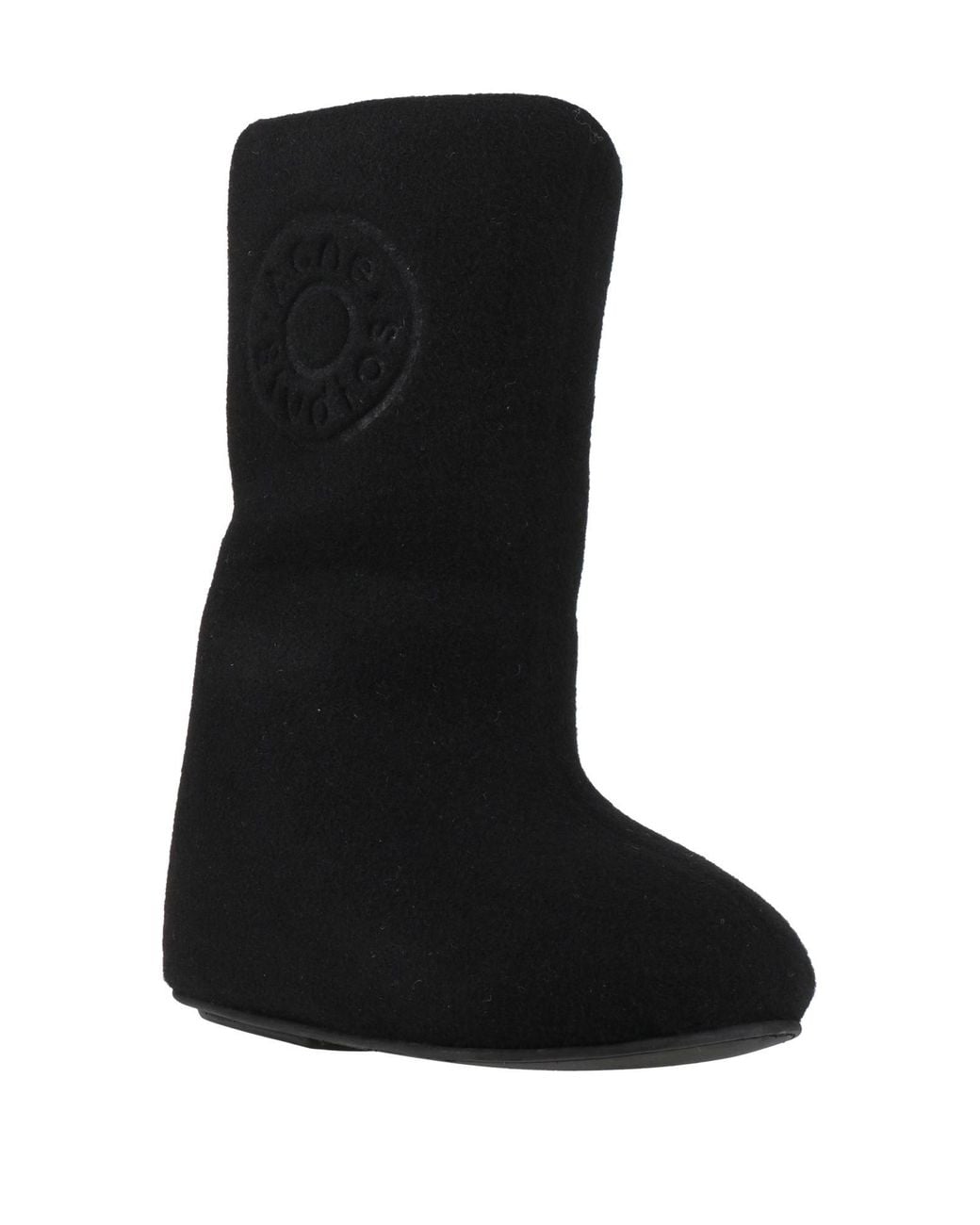 Acne Black Boot Textile Fibers