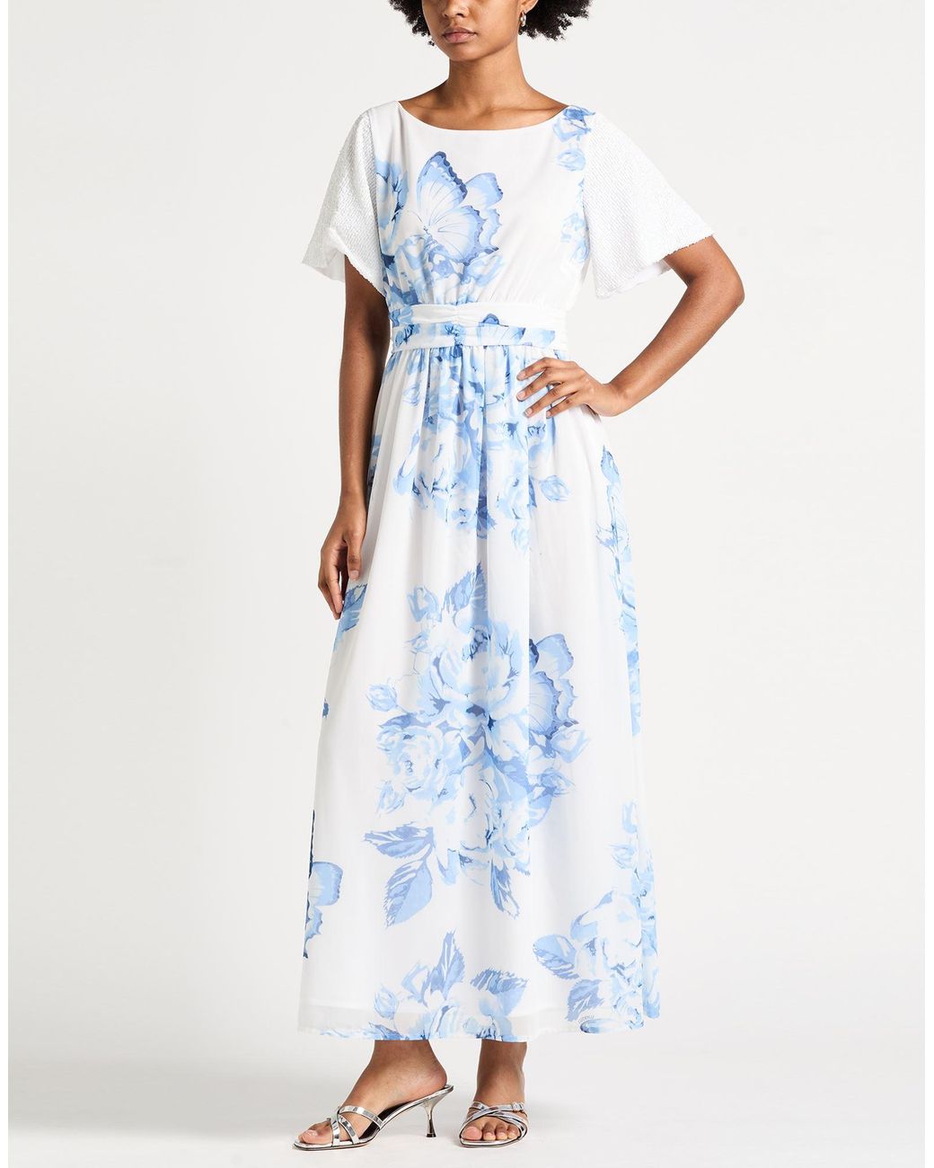 LUCKYLU Milano Blue Maxi Dress Polyester