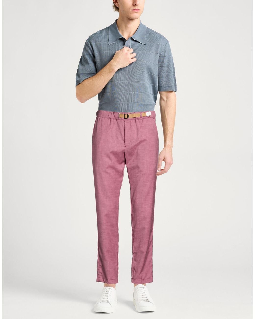 White Sand Red Pants for men