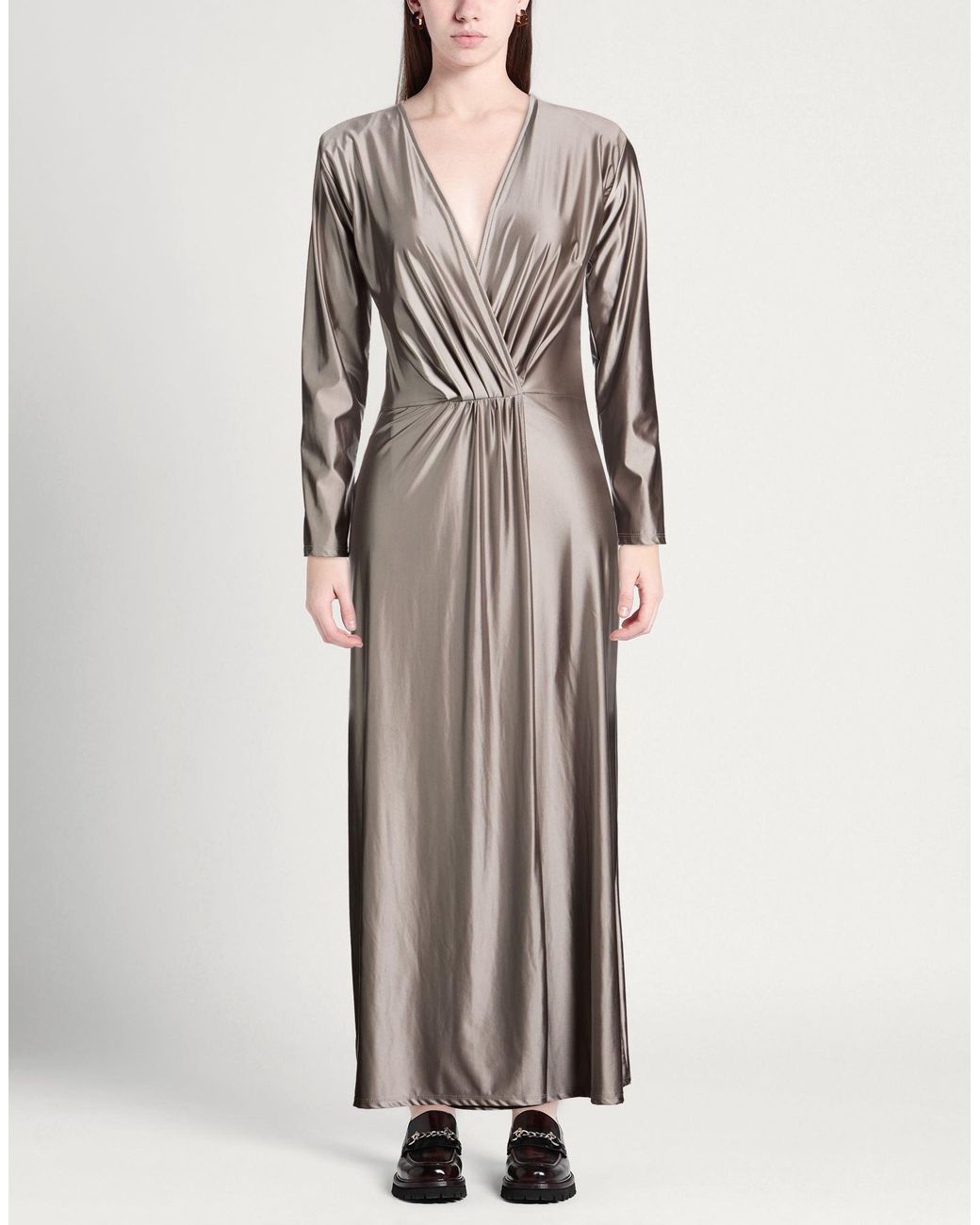 Kontatto Gray Maxi Dress