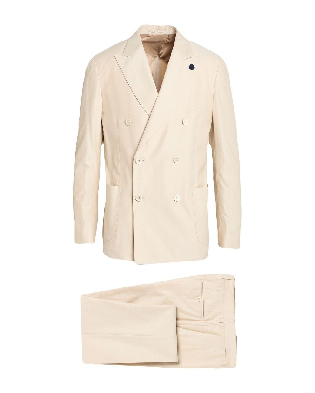 Lardini Natural Cream Suit Cotton for men