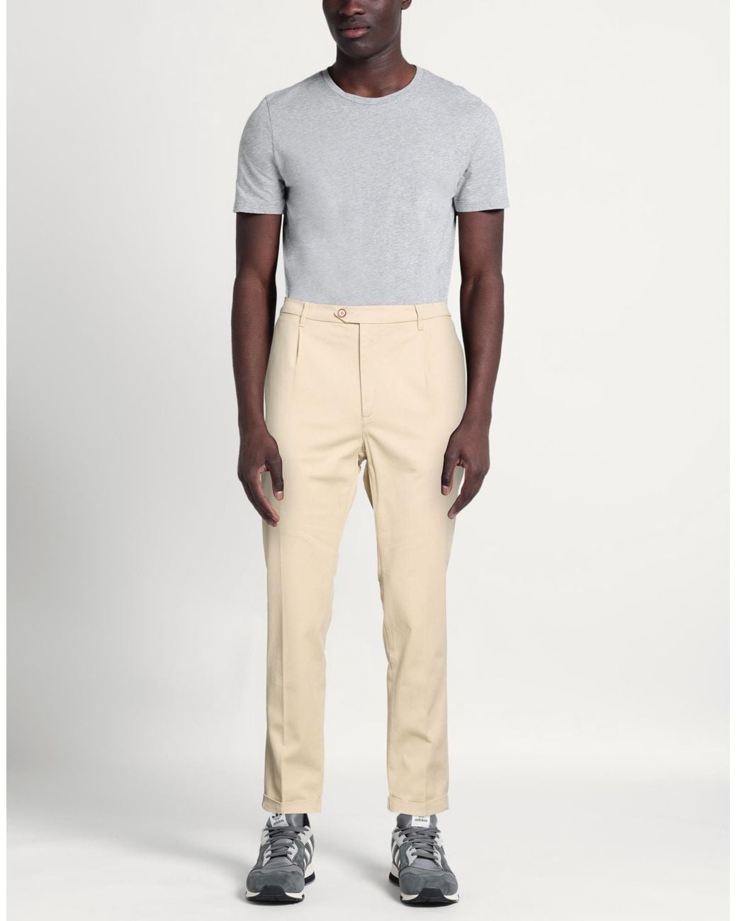 Tela Genova Natural Pants Cotton, Elastane for men