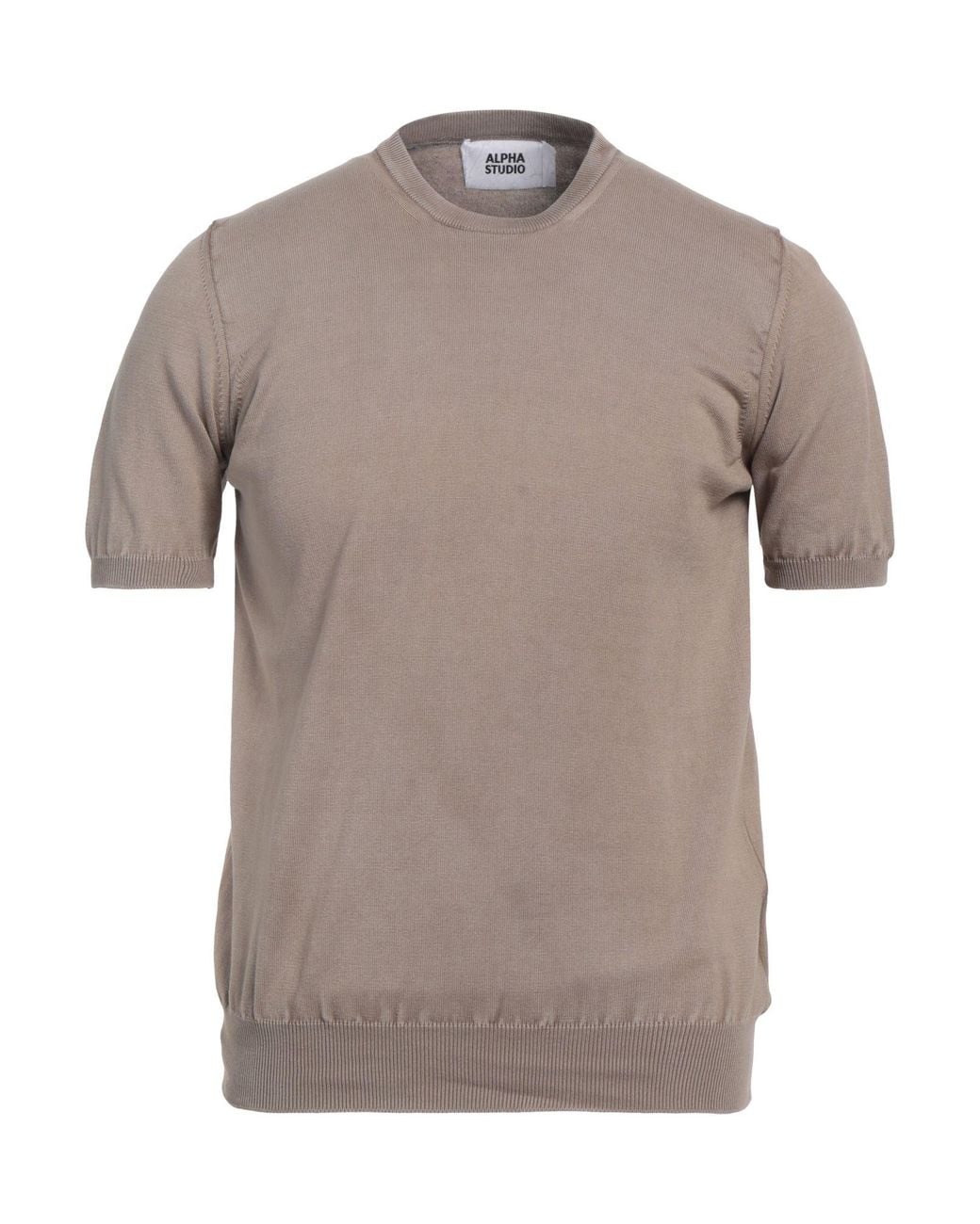 Alpha Studio Natural Sand Sweater Cotton for men