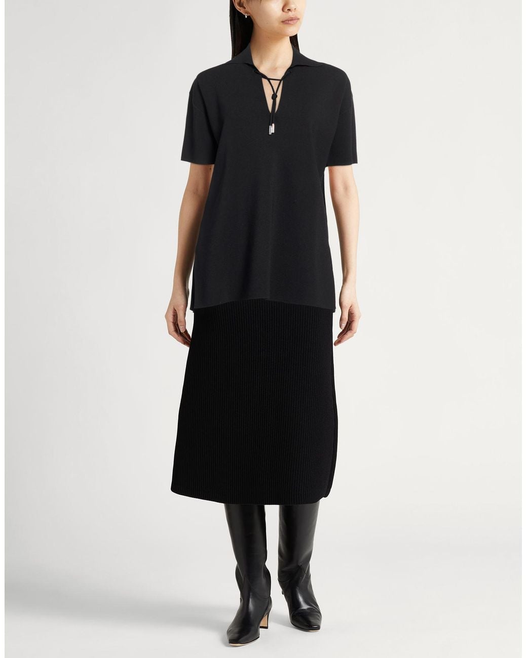 Max Mara Black Sweater Viscose, Polyamide