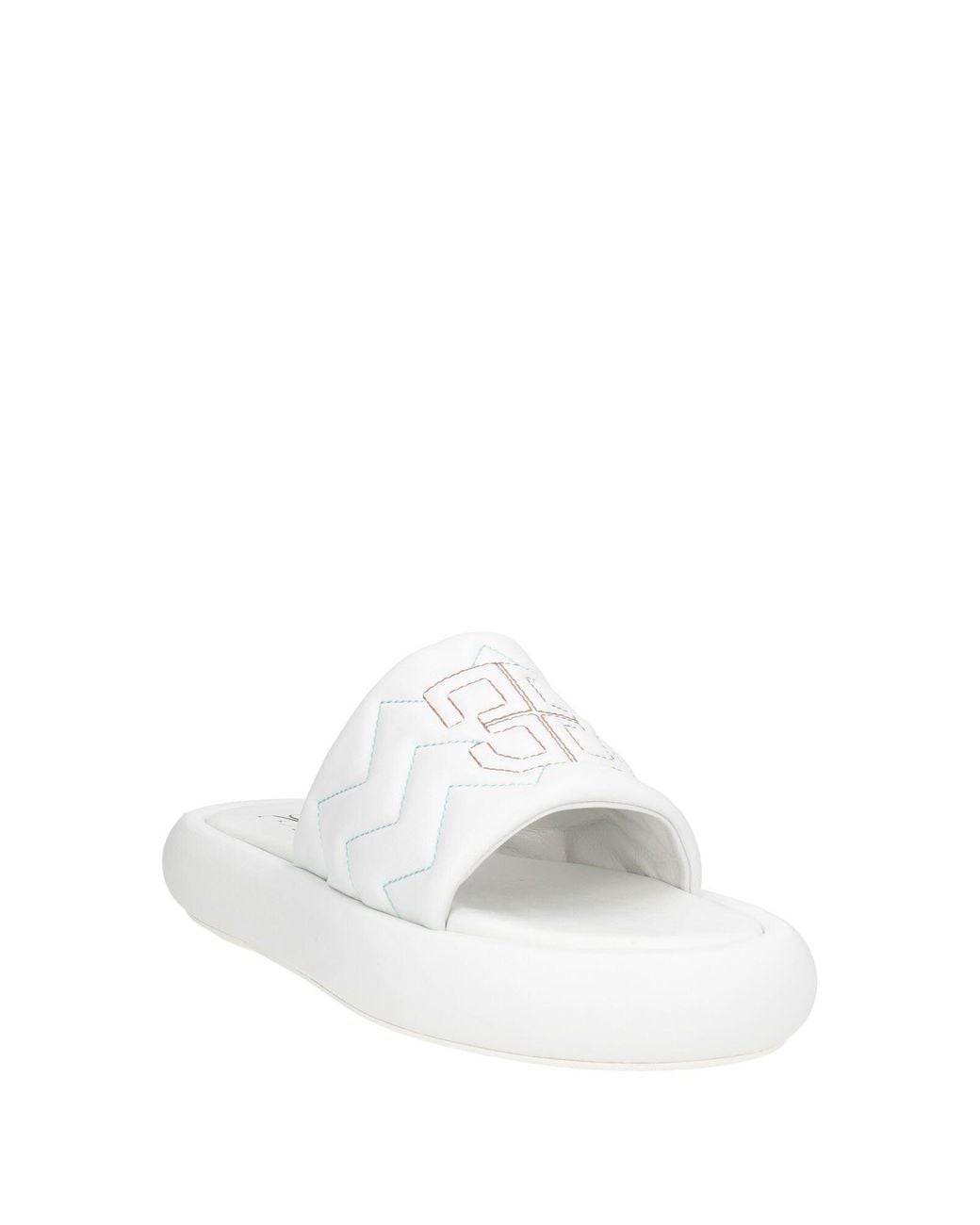 Fabi White Sandals Leather