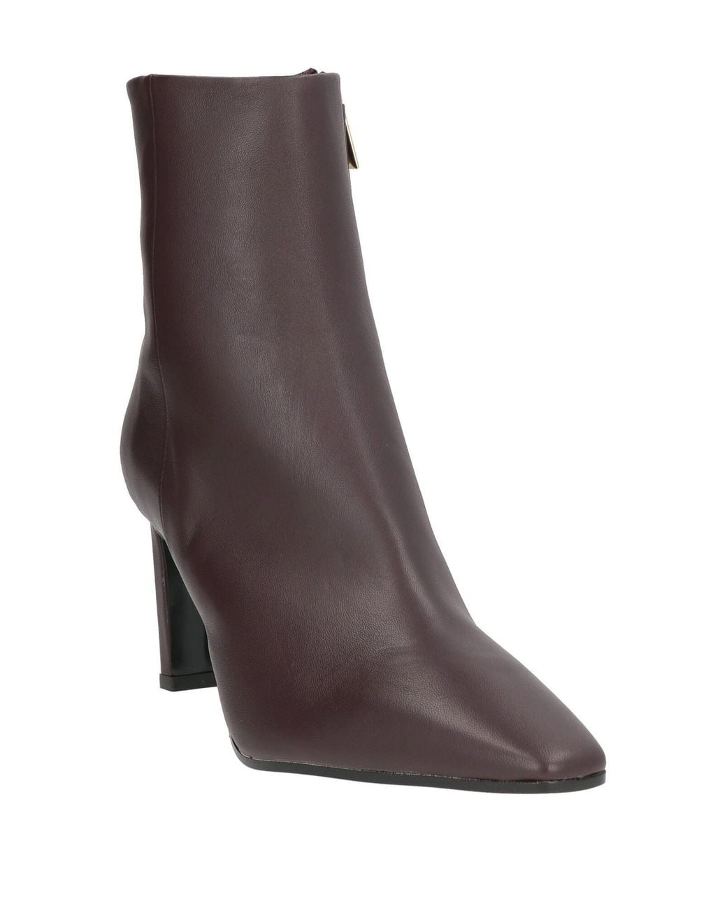 Bianca Di Brown Plum Ankle Boots Leather