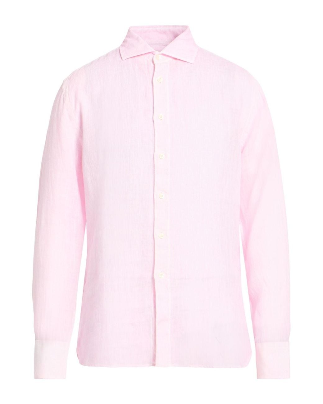120% Lino Pink Shirt for men